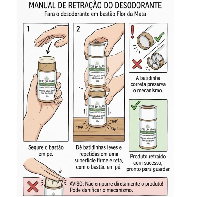 Desodorante natural 65G toque seco, livre de bicarbonato e clareador. Produto de alta performance e sustentável. — imagem 2 de 2