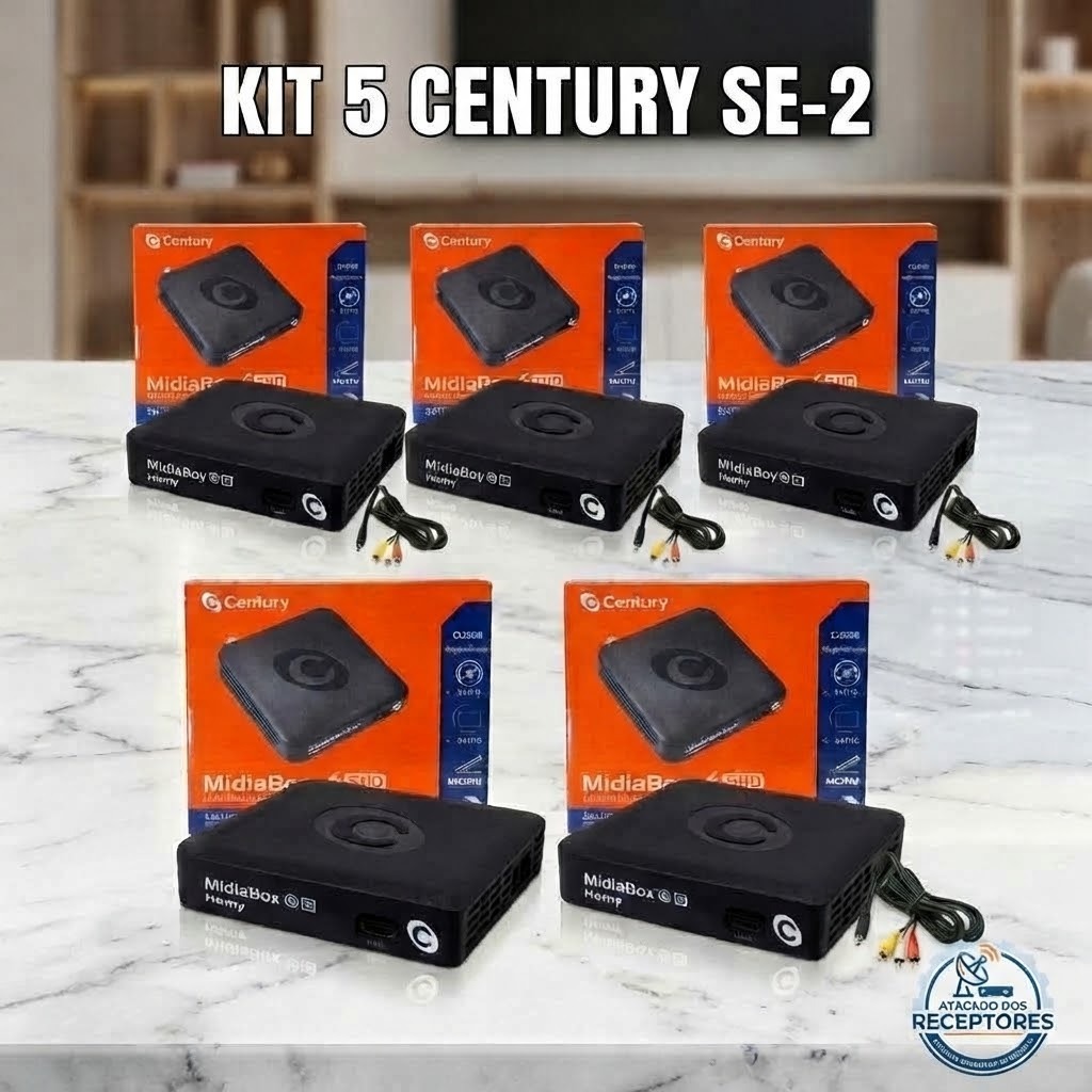 Kit 5 Receptores Century Midiabox Se-2 Regionalizado