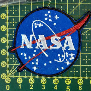 Patch NASA 7x5,5cm Bordado com Termocolante - NASA Lua Foguete Houston