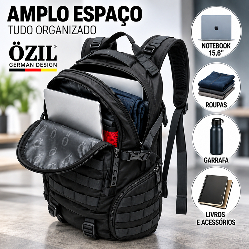 Mochila Cargueira Camping Ozil 26L Notebook 15.6 Reforçada Resistente Viagem Trilha · foto 2