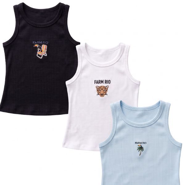 Kit 3 Regatinhas Feminina Canelada Estampadas Blusas Premium Tendencia do Verao Estilosas
