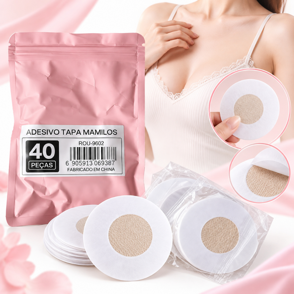 40 Unid Tapa Seios Adesivo Invisível 6cm Protetor De Mamilo Descartável Respirável Para Auréola