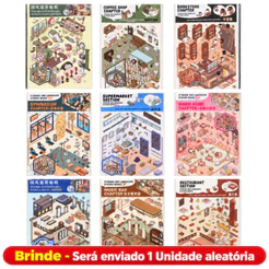 Mimo Caderno Adesivo Estampa Aleatória