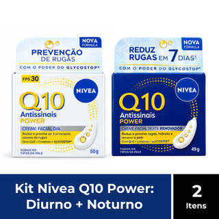 Kit Q10 Power Diurno Todos Tipos de Pele 50g + Noturno 49g Nivea