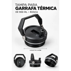 Tampa com alça para garrafa térmica de 900ml