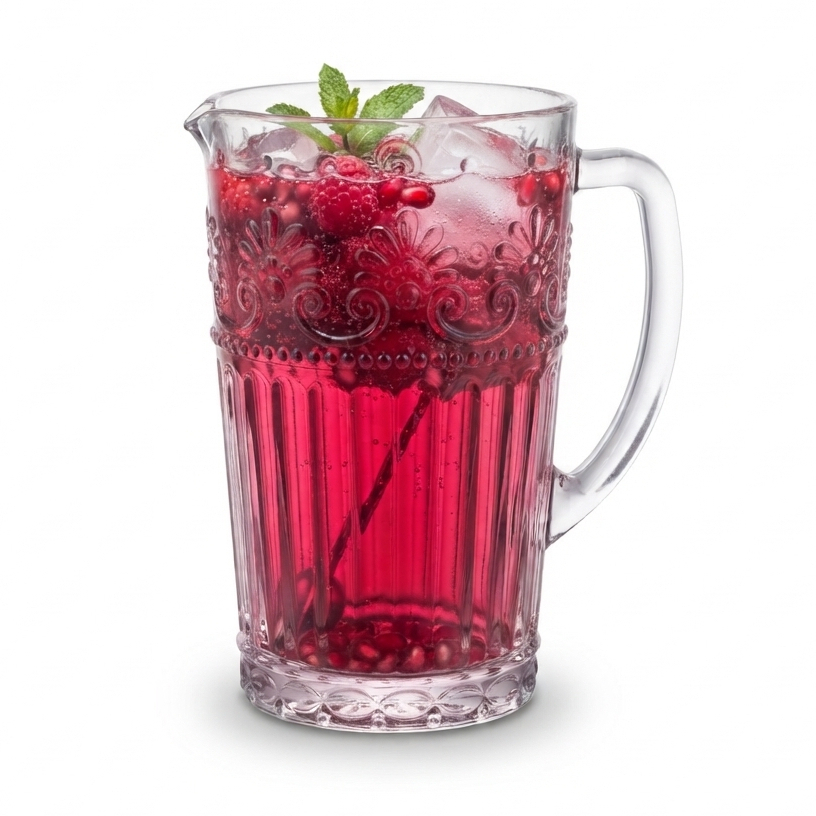 Jarra Wolff Mauve 750ml de Cristal Lapidado com Design Clássico para a Mesa Posta Ideal para Água Suco e Bebidas Geladas