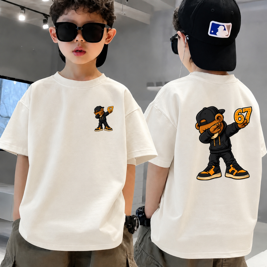 Camiseta estampada 67 six seven Infantil e Jovens Streetwear Masculina Feminina 100% algodao Envio Imediato
