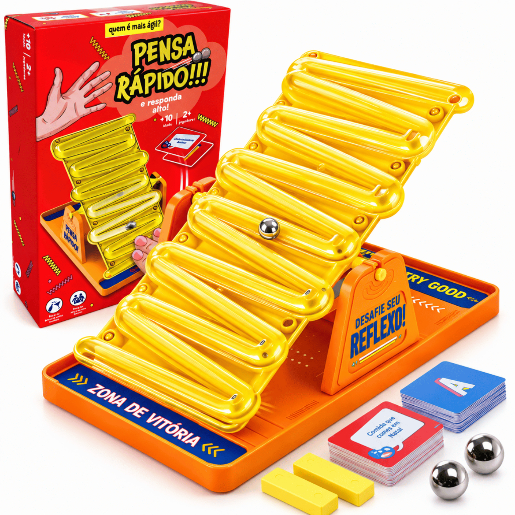 Jogo de Tabuleiro Gangorra Pensa Rápido Batalha das Palavras Família e Amigos