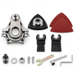 Kit Acessórios Adaptador Multiferramenta Oscilante Para Esmerilhadeira Eixo M10 Corta Lixa