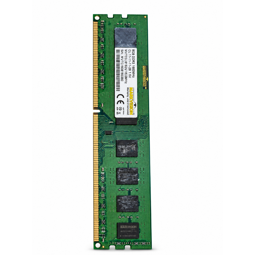 Memória RAM Markvision 8 GB DDR3 1600 MHz para desktop, usada, testada e funcionando. Modelo de 1,5 V.