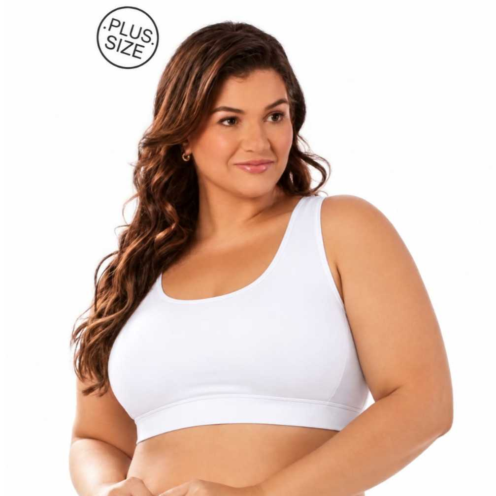 Top Ginastica  Reforçado Esportivo Plus Size Cropped Feminino Academia Crossfit Caminhada e Treino