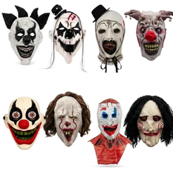 Melhores Máscaras de Palhaços Assustadores Látex para Festa Fantasia Halloween