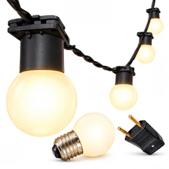 Varal De Luzes Festao 100 Mts Com 100 Lampadas LED Inclusas.