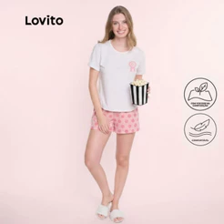 Lovito Conjunto de Pijama Curto Estampa Bolinhas PJB19611991
