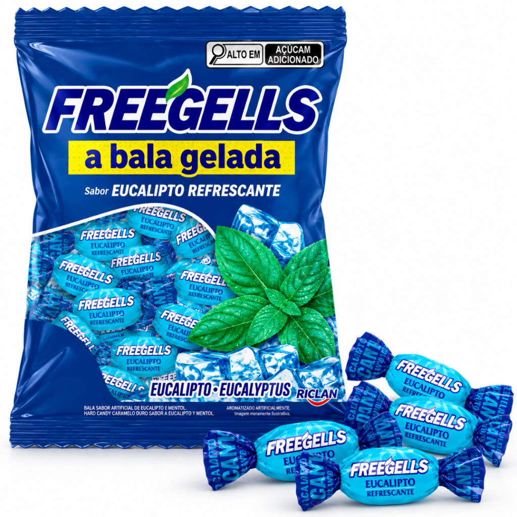 Bala Dura Freegells Eucalipto Refrescante 475g Riclan — imagem 2 de 2