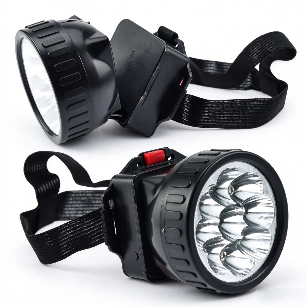 Imagem Lanterna De Cabeça 7 Leds Testa Para Leitura Caça Pesca