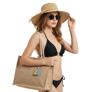 Kit Praia Feminino Elegante Chapéu Aba Larga Floppy Bolsa Palha Óculos Hexagonal UV400 Piscina Viagem Verão Completo