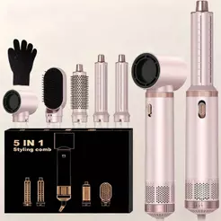 Escova Secadora 5 Em 1 Conjunto De Secador De Cabelo Multifuncional
