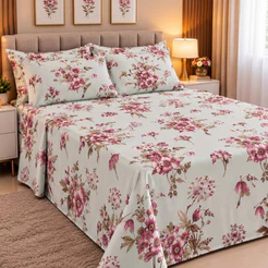 Lençol Queen Avulso Toque de Seda e Algodão Macio | 2,30m x 2,50m Luxo Cama