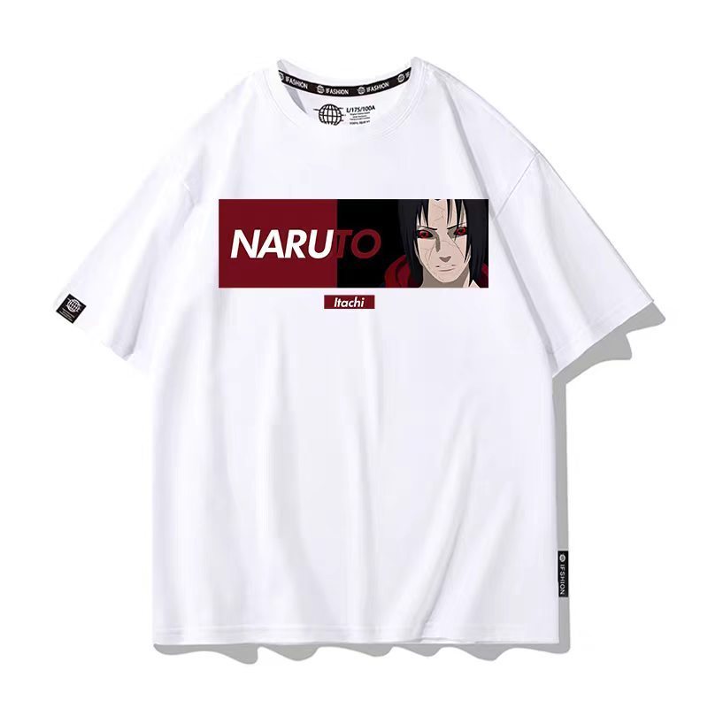 Naruto Camiseta Unissex 100% Algodão Oversized Estilo Academia Streetwear Estampa Pronta Entrega Imediata