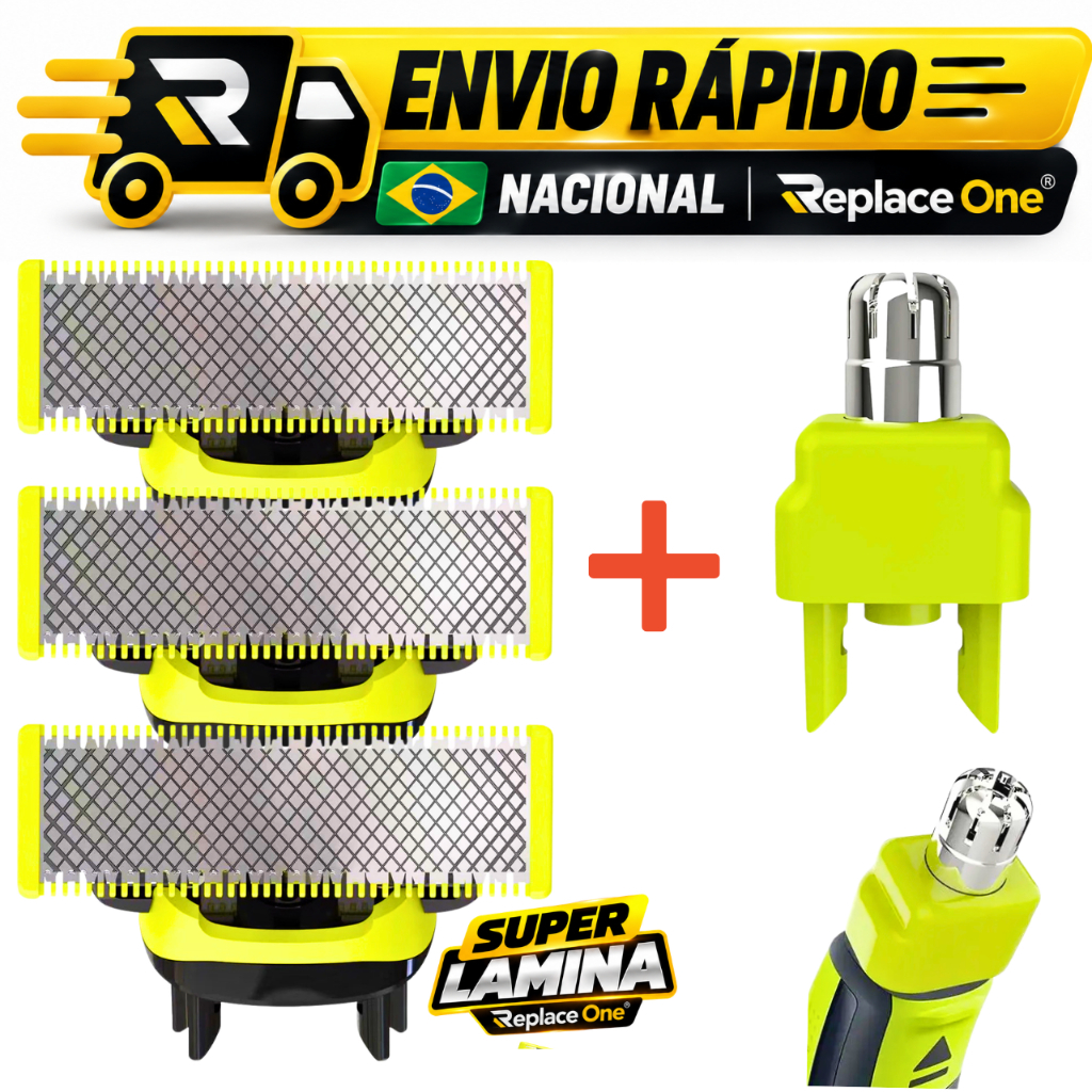 Super Lâmina Refil Aparador Nasal Para Barbeador Philips OneBlade e Pro