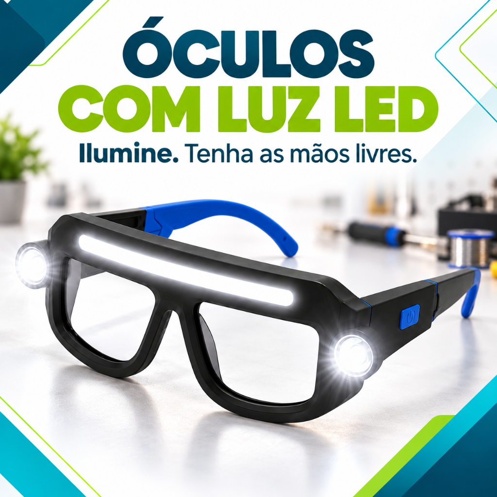 Lanterna de Cabeça Recarregável Led Farol Multifuncional Óculos Segurança Lâmpada Recarregável