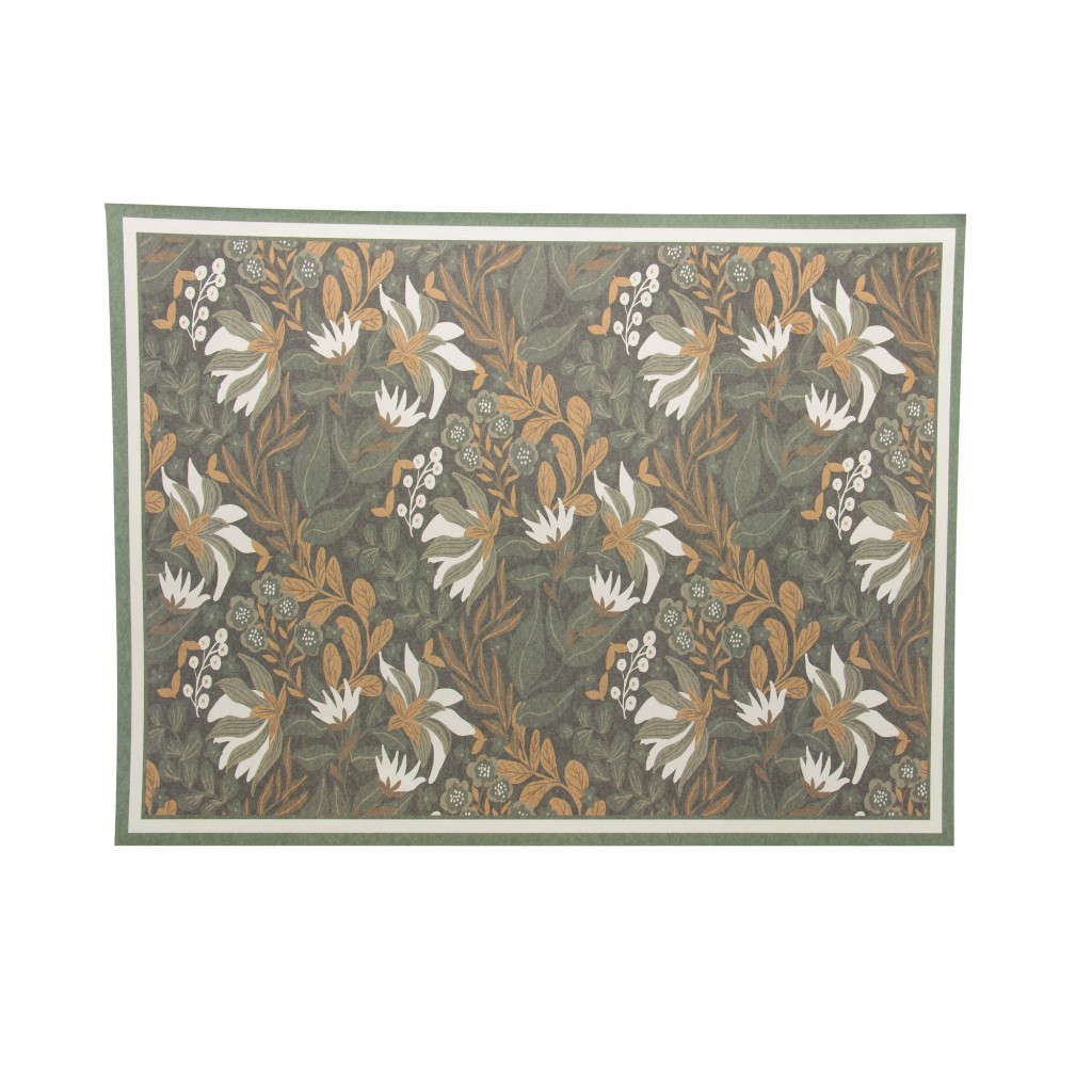 Kit com 24 Lugares Americanos de Papel Green Garden 40cm x 30cm Lyor para Mesa Posta Decoração Festa Eventos Refeições · foto 2
