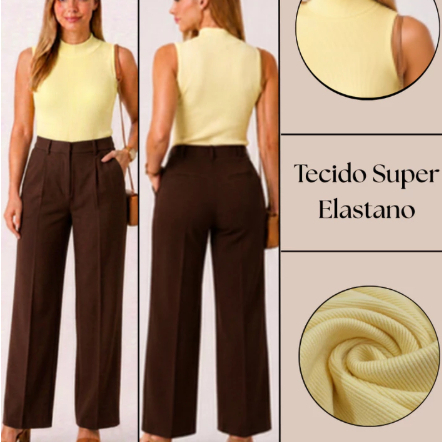 blusa feminina Regatas gola alta Básica Elegante Premium Tendência ribana canelado Moda Elastano Confortável Verão
