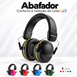 Abafador Ruído Proteção Auricular Tipo Concha 32DB Auditivo Tdah Segurança Autismo Adultos e crianças