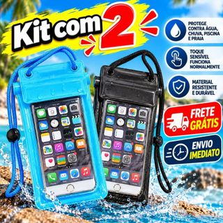 kit 2 Capinhas protetoras À Prova D'água Proteção Impermeável para celular- ENVIO NO MESMO DIA!
