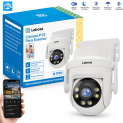 Câmera de Segurança WiFi PTZ Externa 2MP YOOSEE Visão Noturna Alerta de Movimento para Casa