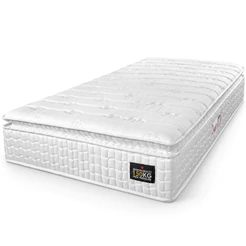 Colchão Solteiro Espuma D45 Lazio Pillow Top 88x188x24cm Branco Hellen-Suporta Até 150 Kg Por Pessoa