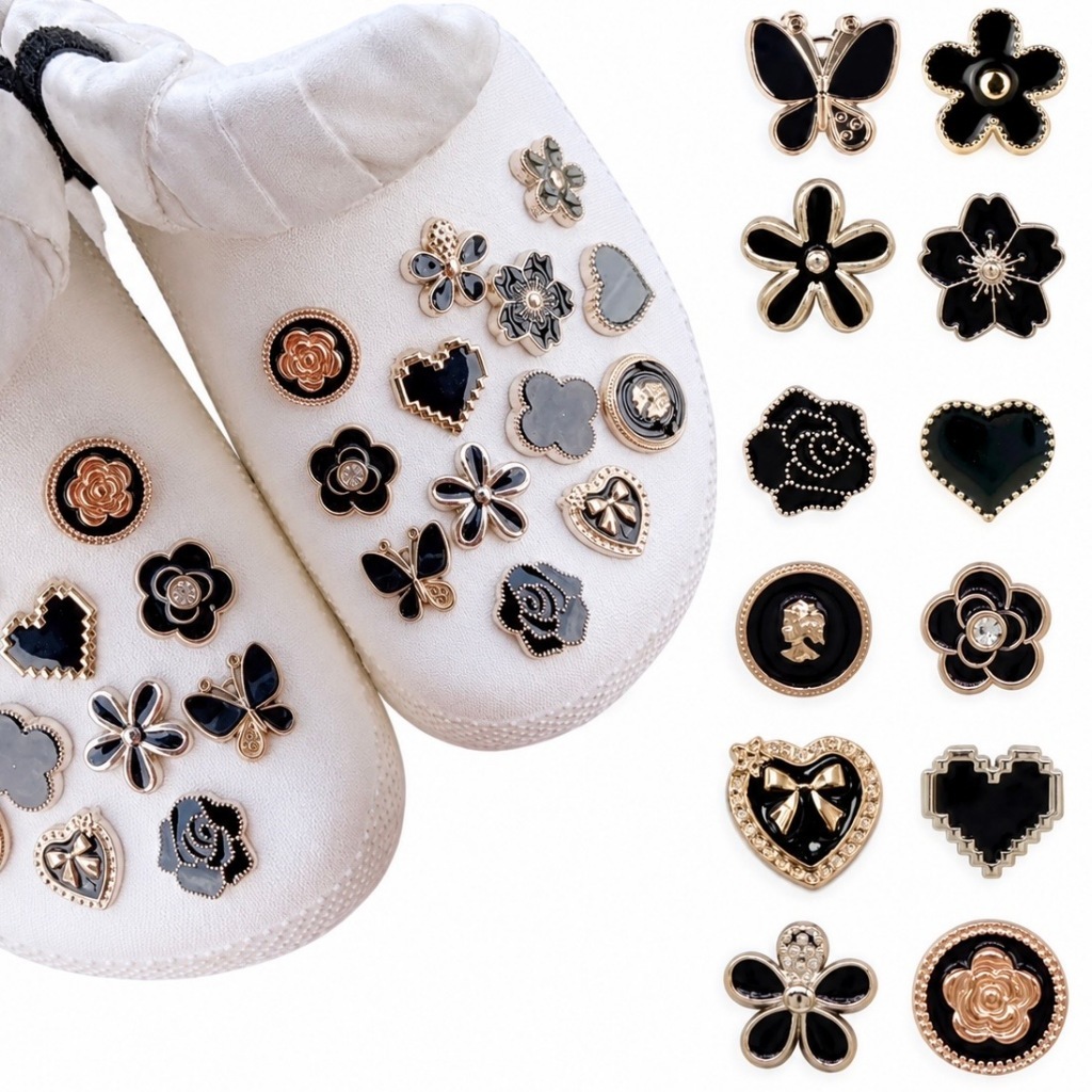 Kit 26 peças Pingentes Charme Sapato Tipo Babuche