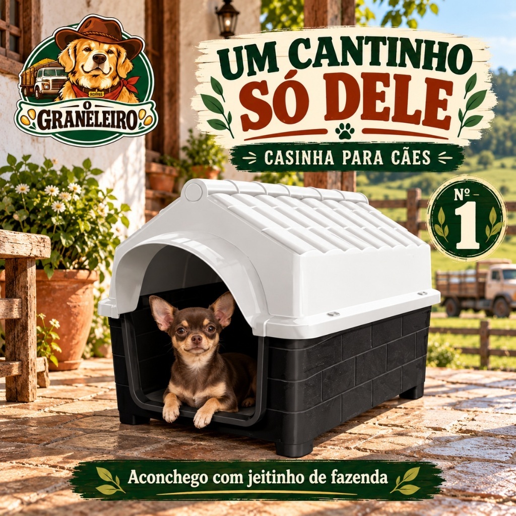 MecPet Casa Casinha De Cachorro Plástica Desmontável Para Filhote N1 Produto Novo
