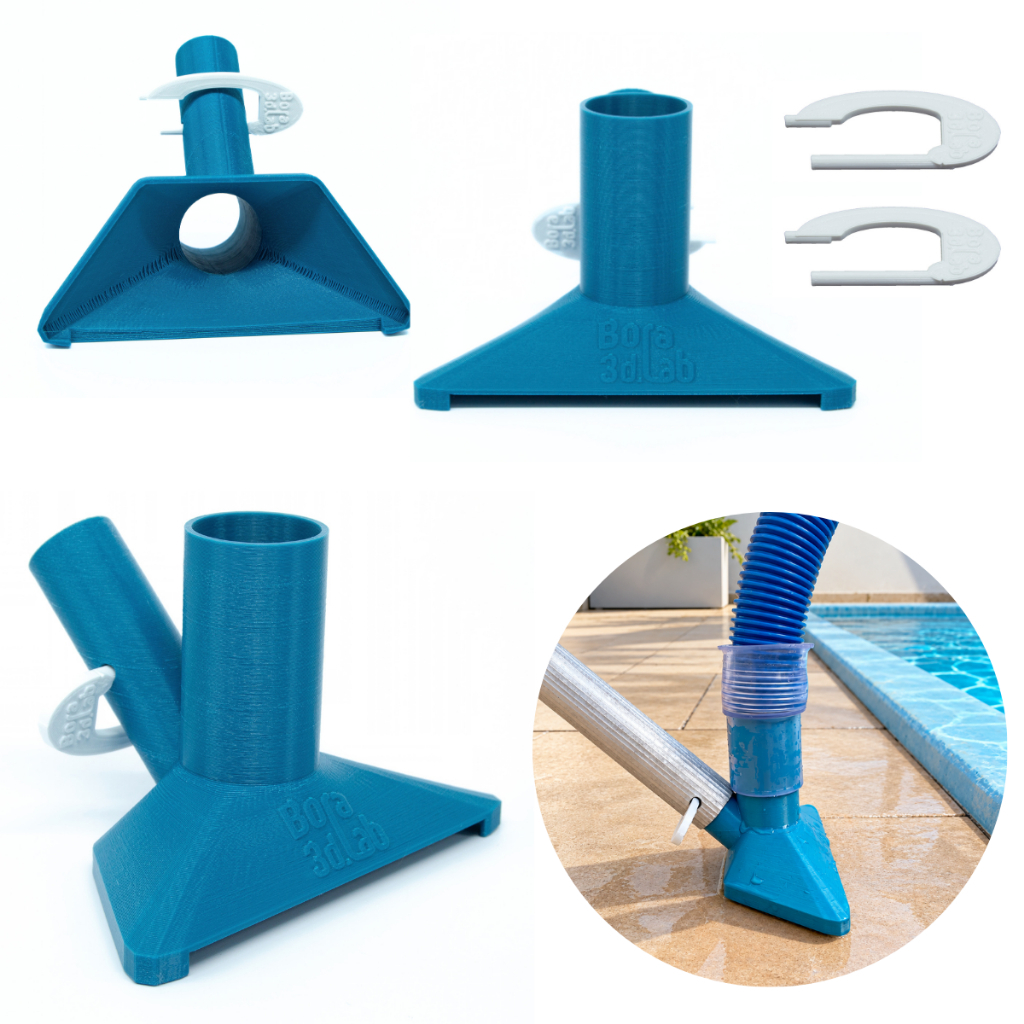 Aspirador De Piscina Folhas Cantos Limpeza Pesada Manual BoraLab 3D