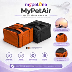 Bolsa de Transporte Pet Flexível Para Viagem Aérea Cachorro E Gato Todas As Linhas - MyPetAir