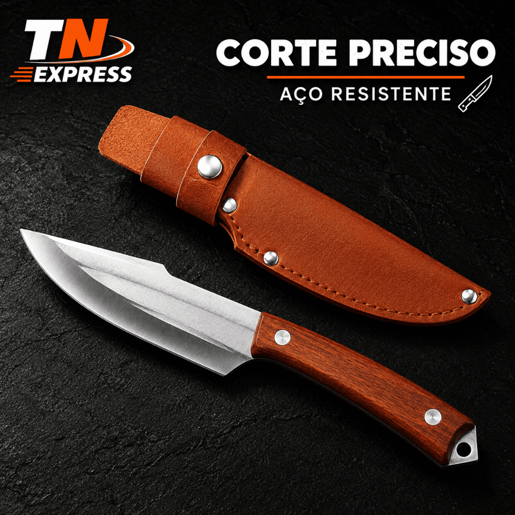 Faca de Desossa Profissional, Faca Cutelo Forjado Artesanal Rustico Com Bainha Churrasco de Cozinha