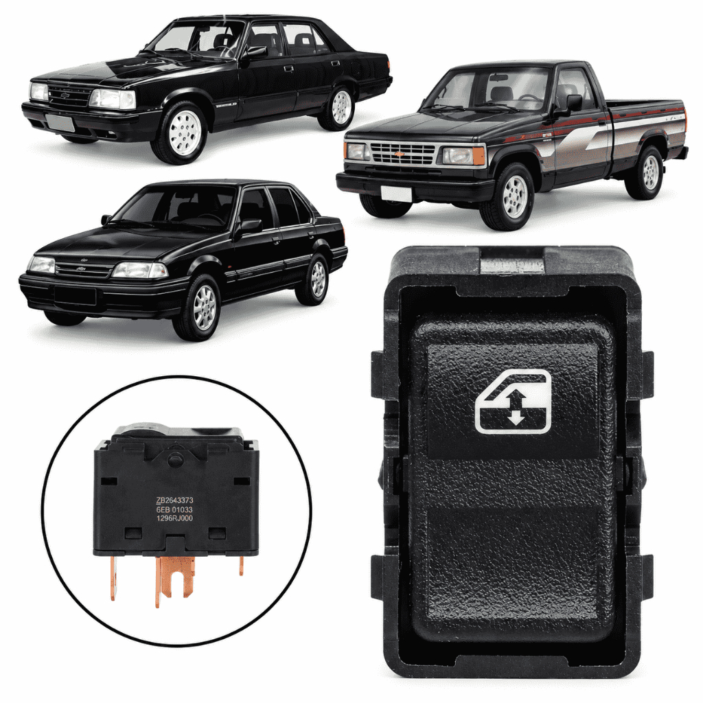 BOTÃO INTERRUPTOR VIDRO ELÉTRICO GM D20 1988/ OPALA MONZA