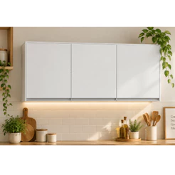 Armário Cozinha Aéreo Evidence120cm 3 Portas Evidence Poliman