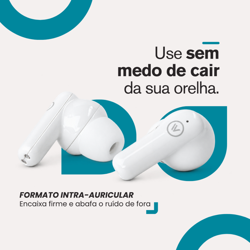 Fone de Ouvido Bluetooth Branco | Flow TWS Gen 2 iWill · foto 2