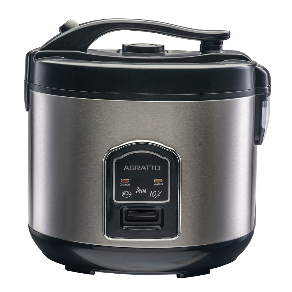 Panela Eletrica Inox Arroz Legumes 10 Xicaras Agratto 127v ou 220v 700w Casa Cozinha Portatil Pratica