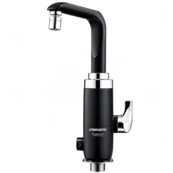 Torneira Elétrica de Bancada Essence Lorenzetti Preto/Cromado 127v ou 220v Bica Móvel Cozinha