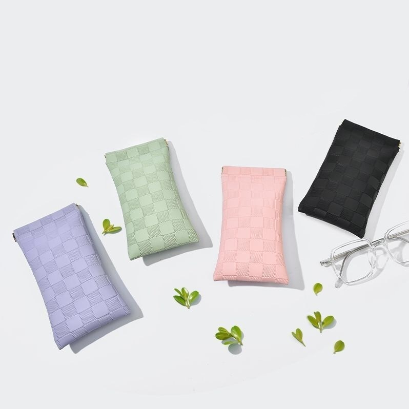Estojo para Óculos de Sol ou Grau Versátil Case com Fechamento Automático Porta ou Saco Xadrez
