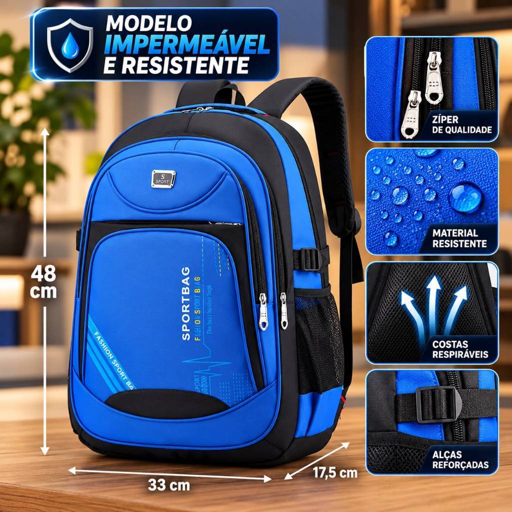 Mochila Bolsa Masculina Premium Executiva Resistente Notebook Faculdade Trabalho
