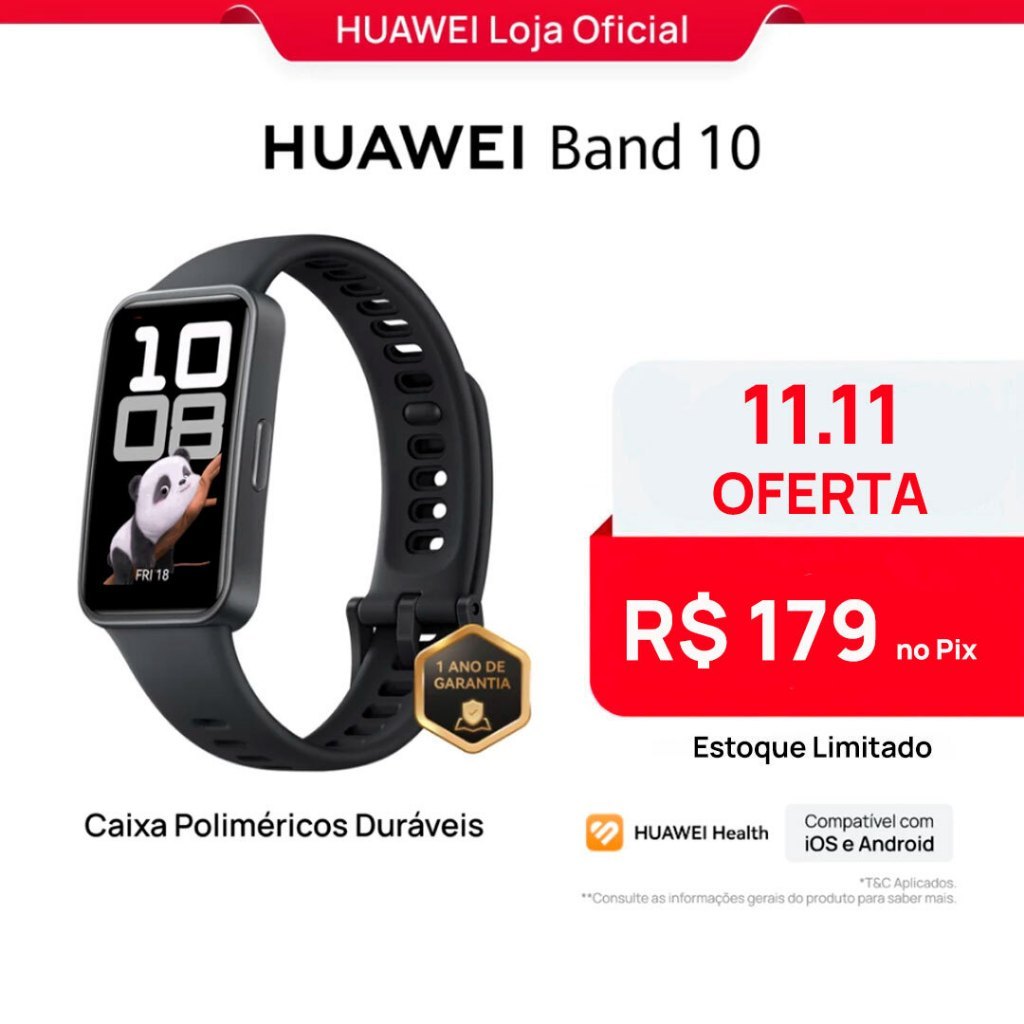 HUAWEI Band 10 Relógio Smartwatch com Análise do Sono