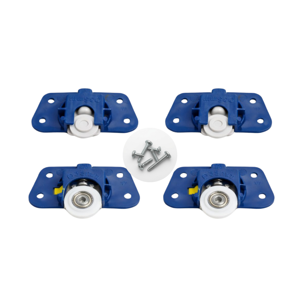 Kit Porta de Correr JP35 Roldana Embutida 30kg Para 1 Porta Joelini