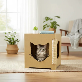 Arranhador Para Gatos REFORÇADO MONTADO PREMIUM Casa de Gato Casinha de Gato Toca Para Gato coisas em Oferta na Shopee