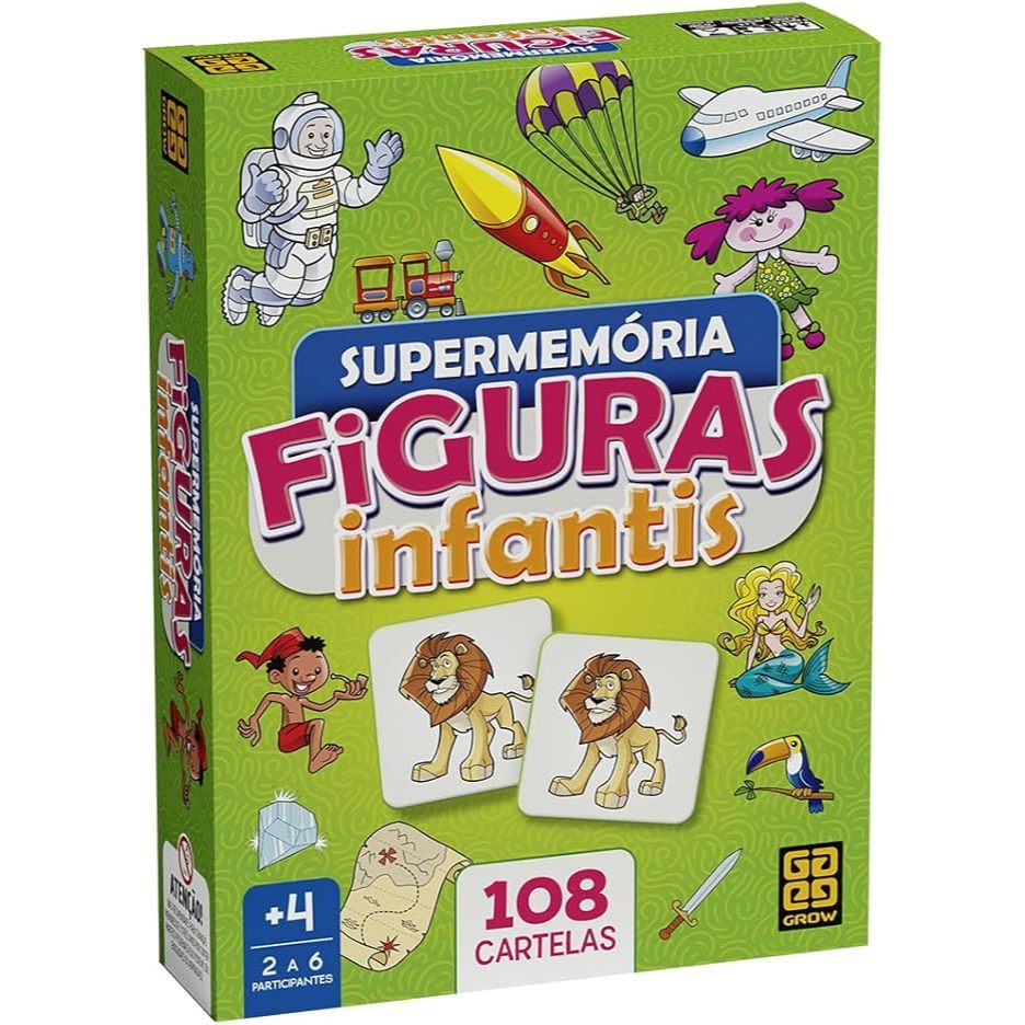 Jogo Interativo Super Memoria - Figuras Infantis - Grow 2646