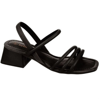 Sandália Salto Bloco Baixo Quadrado Feminina Bebecê Tiras Calce Fácil Versátil Macia Original em Oferta na Shopee