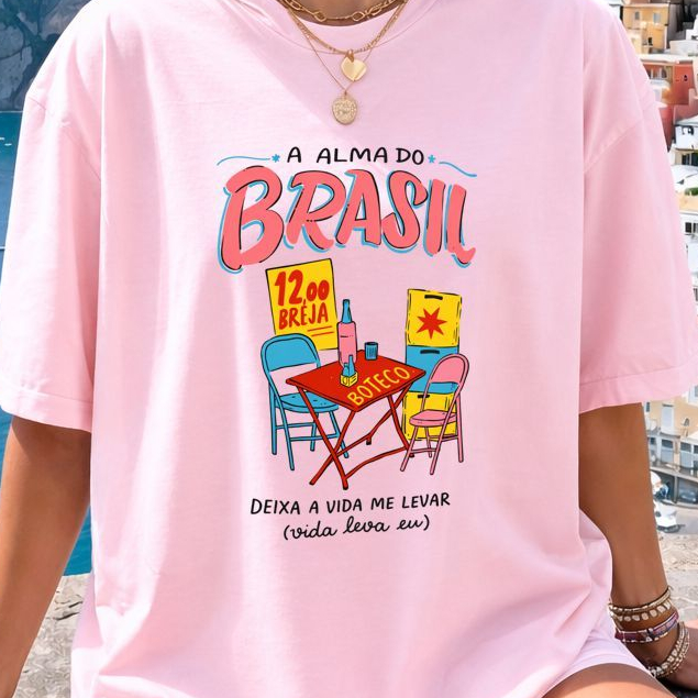 Camiseta Camisa Feminina 100%Algodão Blusa Feminina Estampa Brasil Copa Do Mundo 2026